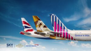 Read more about the article SKY express: στρατηγική συνεργασία με τις κορυφαίες αεροπορικές εταιρείες British Airways  και Etihad Airways